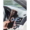 thumbnail image 2 of Compatible with Samsung Galaxy S23 Ultra Case for Women Cute Samsung S23 Ultra Phone Case Shockproof with Luxury Plating Gold Edge and Magnetic Car Mount Kickstand Protective Cases (Black), 2 of 14