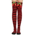 thumbnail image 2 of Summer Saving Clearance AXXD Women Socks,Christmas Long Tube Knee Striped Garter Cute Accessories Christmas Party Socks, 2 of 6
