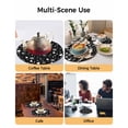 thumbnail image 2 of 13 Inch Round Placemats Set of 6, Christmas Black Non Slip Heat Insulation PP Table Mats, Xmas Tree Winter Snowflakes Plants Holiday Washable Place Mats for Kitchen Dining Party Table Decor, 2 of 7
