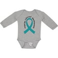 thumbnail image 3 of Inktastic Ovarian Cancer Awareness Ribbon Boys or Girls Long Sleeve Baby Bodysuit, 3 of 5