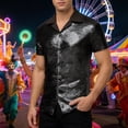 thumbnail image 2 of QHFBli Men's Sequin Dress Shirt 70s Disco Sparkle Party Short Sleeve Button Down Shirts, 2 of 8