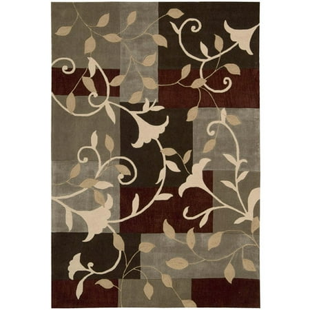 Nourison Contour Floral Mosaic Rich Color Palette Area Rug