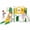 Green Yellow, variant on DKMOCO 9 in 1 Toddler Slide Set, Baby Slide for Kids 1-3 with LED Lights, Drawing Board and Building Blocks Board, Indoor Outdoor Playset Playground, White Gray
