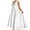 White, variant on Women's Halter Tea Length Prom Dresses Jacquard Satin Deep V-Neck A-Line Formal Evening Party Gowns