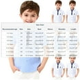 thumbnail image 3 of Uniform Shirts for Boys Fashion Turndown Collar Short Sleeve Dress Shirt Summer Tops Kids Clothes Size 3-14, 3 of 6
