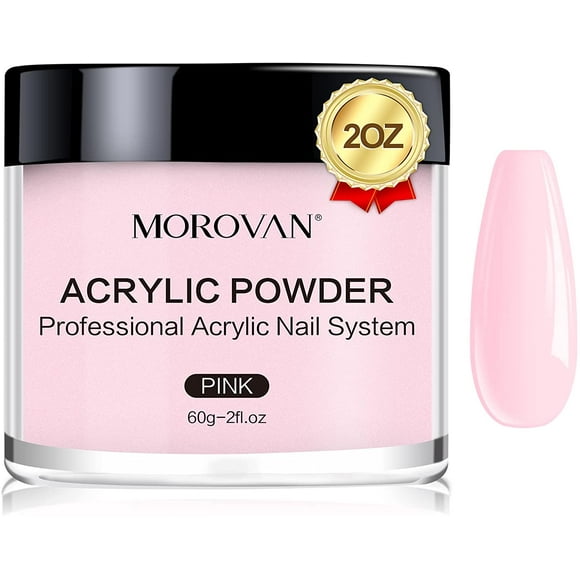 Pink Acrylic Powder - 2oz Profe ional Acrylic Nail Powder Polymer Pink Nail Powder for Acrylic Nail Exten ion Carving Nail
