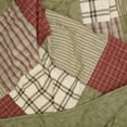thumbnail image 5 of Farmhouse Quilt Prairie Winds Patchwork Cotton Red Green Bedroom Decor TCC Brands, 5 of 8
