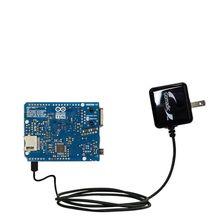 Gomadic Intelligent Compact AC Home Wall Charger suitable for the Arduino YUN - High output power with a convenient, foldable plug design - Uses TipEx