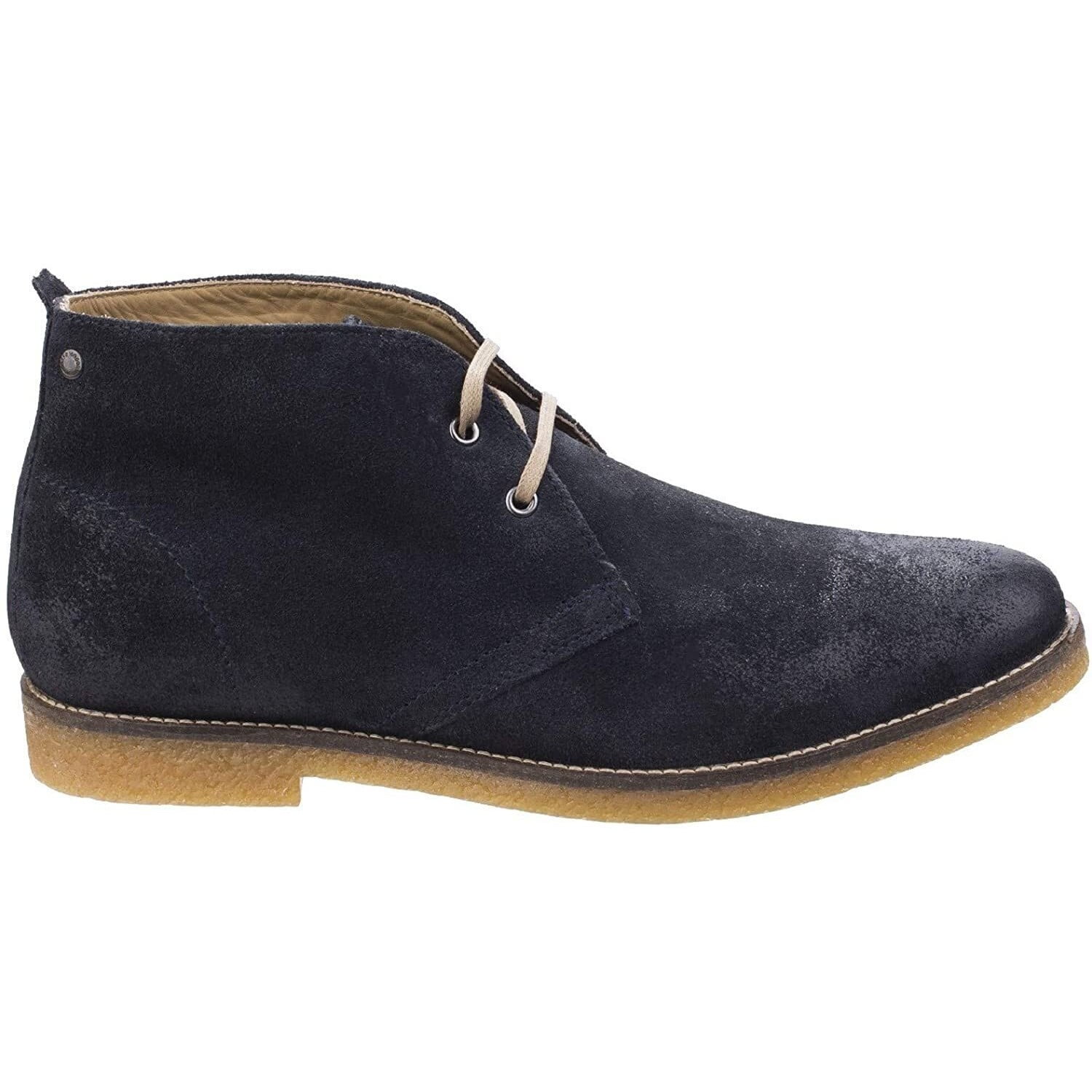 Base London PERRY Mens Burnished Suede Leather Casual Lace Up Desert Boots Blue 