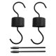 thumbnail image 5 of Gancho protector para hormigas con cepillos para pájaros de acero inoxidable (negro) (4 piezas) ER, 5 of 5