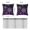 thumbnail image 2 of Pofeuu Snowflake Gradient Purple Print Double-sided plush pillowcase Square Throw Pillow Covers Pillows Cover for Living Room Bedroom Sofa Couch Cushion Cover（No pillow core）-20"x20", 2 of 7