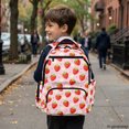 thumbnail image 6 of FUIALDOLG Strawberry and Daisy Pattern Book Bag with Multi-Pockets Lightweight Multi-pocket Bookbag, multi-tasche 17 Inch Backpack for Elementary Travel School, 6 of 10
