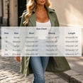 thumbnail image 3 of Kezqiaxn Lightweight Jacket Women Button Down Long Sleeve Fall Casual Long Outwear Collared Trench Coat with Pockets Army Green XL, 3 of 9