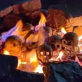 thumbnail image 3 of New Terrifying Human Skull Fire Pit, Fireproof Imitated Human Skull Ceramic, Durable Reusable Fire Pit Skulls, Halloween Skulls Shaped Fire Stones for Fire Pits Bonfire Campfire Fireplaces (2PCS), 3 of 9