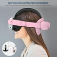 thumbnail image 7 of Comfort Head Strap for Meta Quest 3, Lightweight Replacement Strap VR Accessories, Reduce Face Pressure Comfortable Convenient Flip Design VR Headset for Quest 3-Pink, 7 of 7