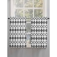 thumbnail image 5 of Vintage Bohemia Living Room Curtains 2 Panel, Abstract Geometric Art Simple Boho Dark Gray Cafe Window Treatment, Farmhouse Bedroom Bathroom Kitchen Curtains Drapes 104"x45", 5 of 6