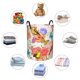 thumbnail image 4 of Balery Flowers And Birds Watercolor Cesta de ropa redonda con asas, impermeable, independiente, para ropa, juguetes, dormitorio y familia-Medium, 4 of 6