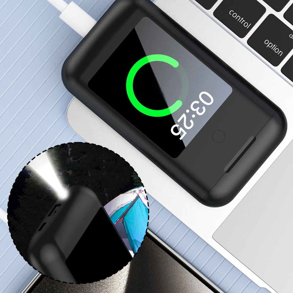 3in1 Large Screen Earphone 8000mAh Power Bank LED Flashlight Wireless Head ZUB