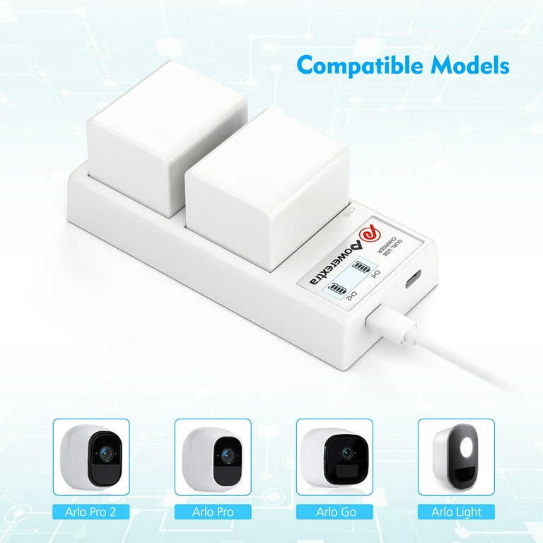 ARLO Pro Security Camera 2-Pack Batteries Dual Charger Dock