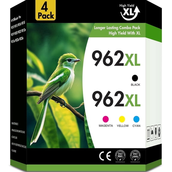 962 XL Ink Cartridge Compatible for 962 Ink Cartridge Combo Pack for Ink 962 Priner Ink 962 (4 pack)