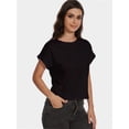 thumbnail image 6 of Women's Crew Neck Short Sleeve T Shirt Summer Casual Loose Workout Top, 6 of 6