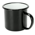 thumbnail image 3 of Taza de esmalte de 8 cm y 350 ml Taza de agua espesada respetuosa con el medio ambiente para suministros de agua de vino y café Negro, 3 of 5