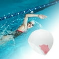 thumbnail image 2 of Unique Bargains Silicone Waterproof Cartoon Swim Cap 7.87"x9.45" 1 Pc White Pink ["Pig"], 2 of 5