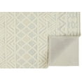 thumbnail image 2 of 5' X 8' Ivory Blue And Tan Wool Geometric Tufted Handmade Stain Resistant Area Rug, 2 of 4