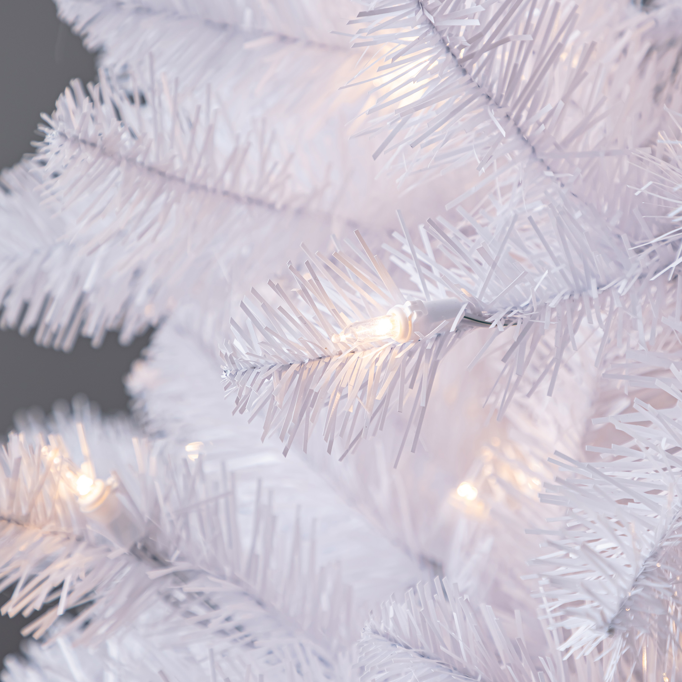 Holiday Time 6.5' Pre-Lit White Madison Pine Artificial Christmas Tree, Color-Changing LED Lights