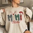 thumbnail image 3 of POPPOP Christmas Claus Embroidery Sweatshirt, Custom Mama Grandma Gigi Mimi Nickname, Gifts for Women Sweater, 3 of 4
