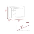 thumbnail image 7 of Grecia Kitchen Base Cabinet,Three Drawers, Two Internal Shelves White / Dark Walnut, 7 of 7
