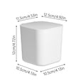 thumbnail image 2 of White Mini Desktop Can with Flip Lid, Cute Compact OdorâProof Wastebasket Recycling Bin, Small Countertop Waste Bin for Makeup, Office Desk, Bedroom Bedside, 4.5Ã4.9Ã4.7in, 2 of 8
