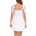 thumbnail image 6 of HDE Women's Summer Mini Romper Dress with Built in Shorts White M, 6 of 6
