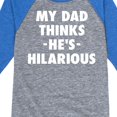 thumbnail image 3 of Instant Message - King Of Dad Jokes Hilarious - Toddler & Youth Raglan Graphic T-Shirt, 3 of 5