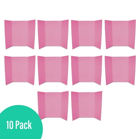 36” x 48” Project Boards for Presentations, Science Fair, School Projects, Event Displays and Trifold Picture Board, Proudly Made in USA - Pink - 10 Pack