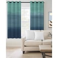 thumbnail image 2 of Teal Blue Ombre Blackout Curtains for Bedroom/Living Room, Thermal Insulated Kitchen Curtains, Modern Abstract Art Texture Grommet Darkening Window Treatment Drapes 52"x72"x2, 2 of 8