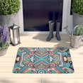 thumbnail image 2 of Multicolor Ethnic Paisley Flannel Non Slip Door Rugs,Washable Door Mats Indoor,Decorative Door Mats,Dirt-Resistant and Absorbent Doormat for Entrance,Bedroom,Kitchen,Bathroom,31.5"x17", 2 of 4