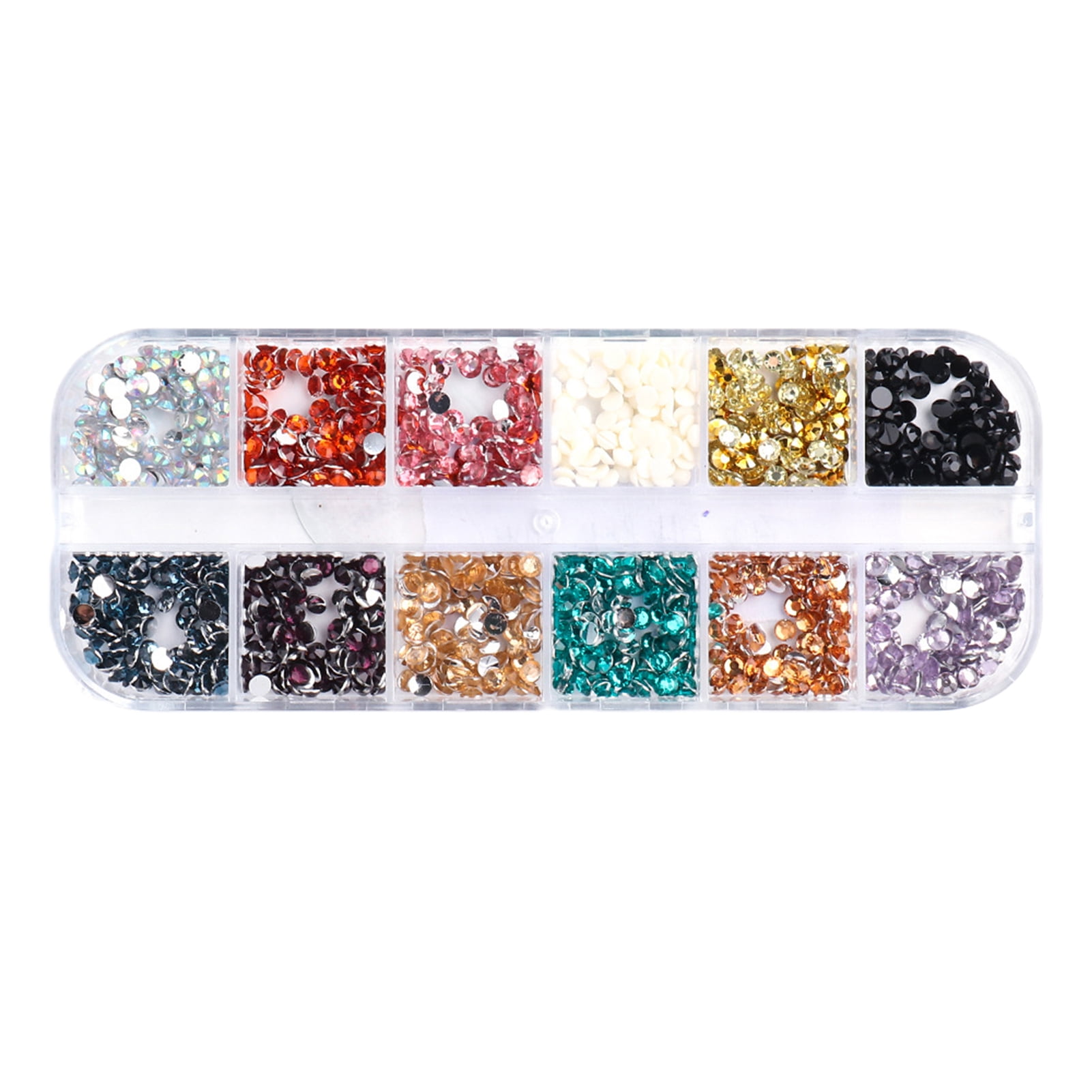 opvise Nail Resin Rhinestone Flat Back Beautify Nails 3mm 3D Manicure Nail  Art Decorations for Girls 