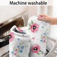 thumbnail image 5 of Pioneer Flower Floral Print Pattern Bathroom Rugs Mat, Non Slip Microfiber Bathroom Rug with Rubber Backing, Soft Mats for Bathroom Floor Tub Shower, 17"x27", 5 of 5