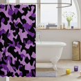 thumbnail image 3 of Manfei Minimalism Camouflage Shower Curtain 72Wx72L, Contemporary Art Camo Shower Curtain 72Wx72L, Lavender, 3 of 5