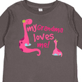 thumbnail image 4 of Inktastic My Grandma Loves Me Girls Dinosaur Girls Long Sleeve Toddler T-Shirt, 4 of 5