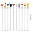 thumbnail image 4 of 10pcs Cocktail Mixing Sticks Glass Stirring Rods Swizzle Stirrers for Drinks Coffee Beverage Bar Kitchen Party Random Colors, 4 of 7