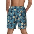 thumbnail image 3 of Sigee Anchors Print Mens Swim Trunks with Compression Liner Quick Dry Swim Stretch Beach Shorts with Pockets,S-3XL, 3 of 7