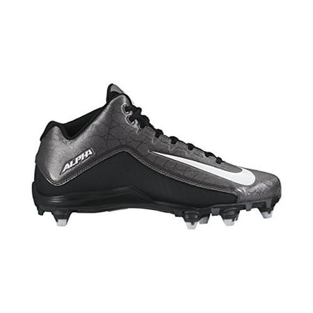 New Nike Men's Alpha Strike 2 3/4 D Football Cleat Black/Dark Grey 10.5