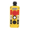 thumbnail image 2 of Crane Crane Hoist Controller Push Button Switch Water Resistant 2 Key IP68 Industrial Remote Control with Emergency Stop, 2 of 7