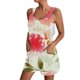 thumbnail image 1 of Gibobby pantalones siameses Mono de talla grande con estampado de hojas para mujer con cordones y un hombro con bolsillos(Rosa， M), 1 of 4