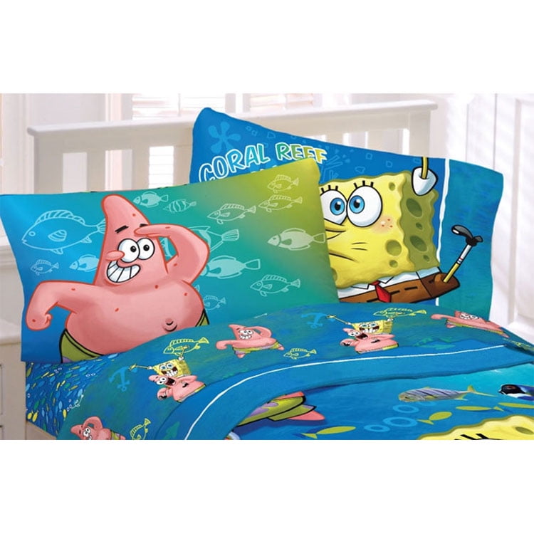1pc Spongebob Squarepants Pillowcase Fish Swirl Bedding Pillow Cover