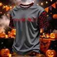 thumbnail image 2 of Ruiwill Boys Halloween Shirt Size 5-6 Years Letter Print Boy Halloween Outfit Fall Cute Short Sleeve Kids T-Shirts, 2 of 4