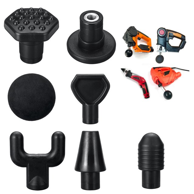 7Pcs Percussion Massage Tips Replaceable For Jigsaw Massager Bit Tip Set Body Painful Muscle Relaxation Set