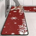 thumbnail image 2 of Kitchen Rugs Sets Of 2,Red Christmas Snowflake Pattern Anti Fatigue Kitchen Mat Rugs Non Slip Washable,Decorative Kitchen Floor Mats for Kitchen,Sink,Laundry,17"x47"+17"x47", 2 of 5